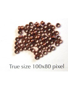 Crimps 2mm Round Antique Copper Pl -EACH