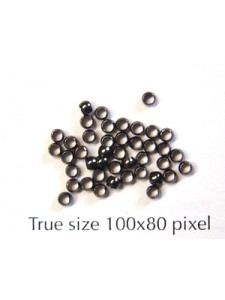 Crimps 2mm Round Black Nickel - EACH