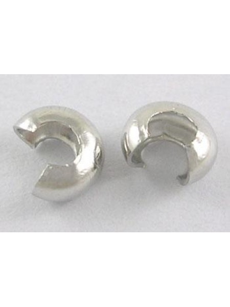 Crimp Cover 4mm 1.5mm hole Platinum NF