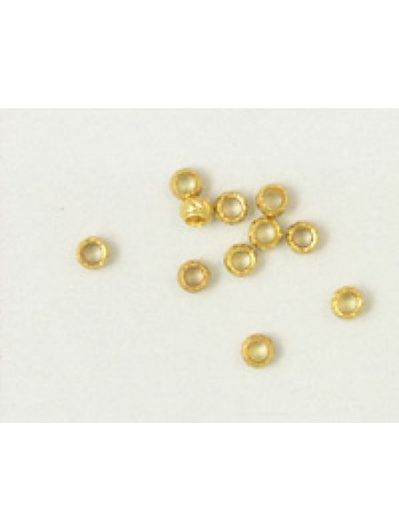 Crimp Medium Pattern 3mm Gold Plated