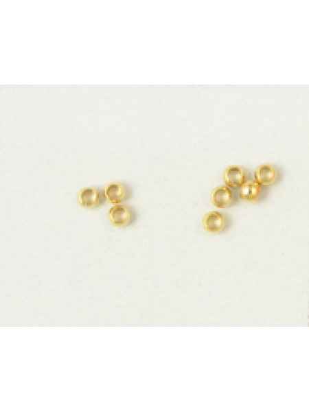 Beadalon Crimp Bead 2.5mm Gold Plated