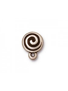 POST SPIRAL Antique Silver 10mm -PAIRS
