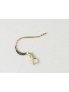 Ear Wire Gold Plated - Nickel Free -pair