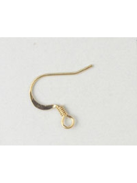 Ear Wire Gold Plated - Nickel Free -pair