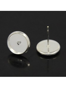 Stud w/bezel  ID10mm Plat Pl NF - PAIR