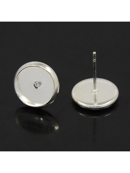 Stud w/bezel  ID10mm Plat Pl NF - PAIR