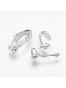 Earing converter clip-on Silver Pl -Pair
