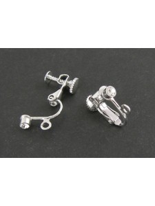 Clip-on Earring w/diamonte Platinum NF