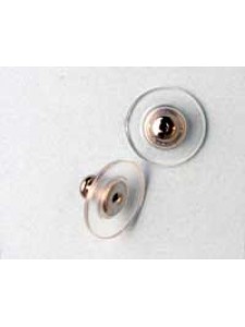 Earring Clutch Plastic Disc N/P - PAIR