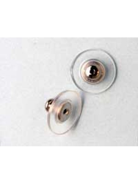 Earring Clutch Plastic Disc N/P - PAIR