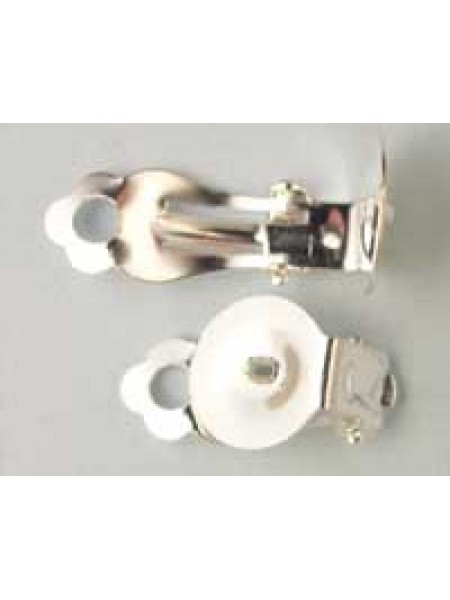 Clip-on w/11mm Disc Silver plated - pair