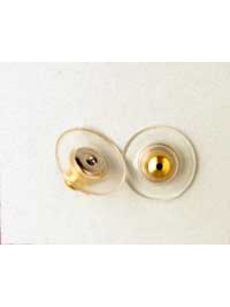 Earring Clutch - Plastic Disc G/P - PAIR