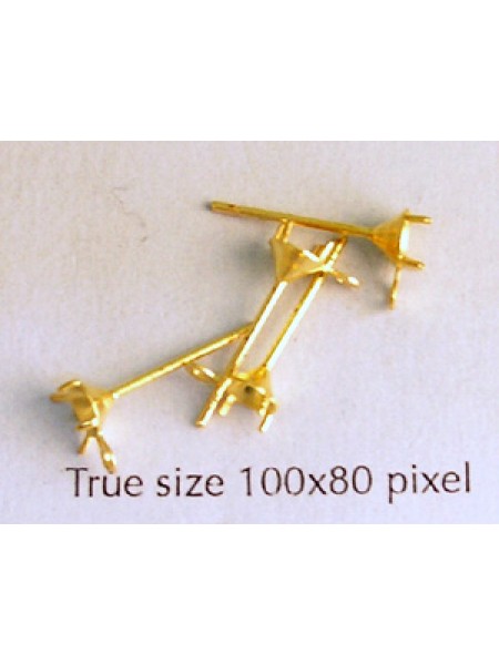 Stud (PP31 Gold Pl Nickel Free - PAIR