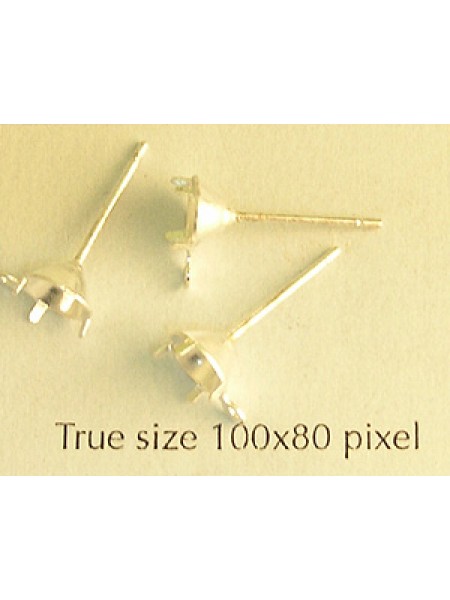 Stud (SS24) Silver Pl Nickel Free - PAIR