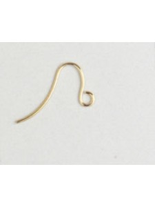 Earhooks Plain Gold plated - pairs