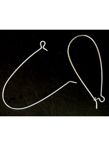Ear Wire 50x20mm Kidney SP NF -PAIR