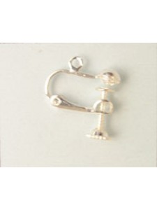 Ear Screw Drop Silver plated - per pair