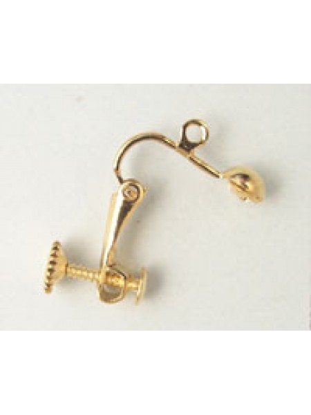 Ear Screw Drop Gold Pl. - Pair