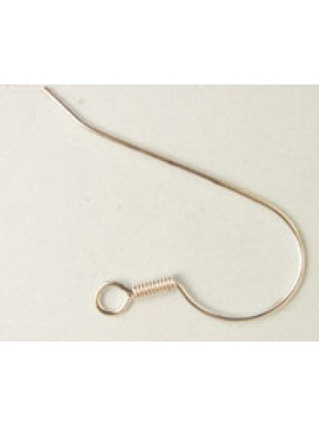 Earhooks Large w/Spiral S/P - per pair