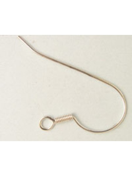 Earhooks Large w/Spiral S/P - per pair