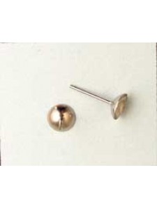 Earpost Cup 6mm Surgical Steel - Pairs