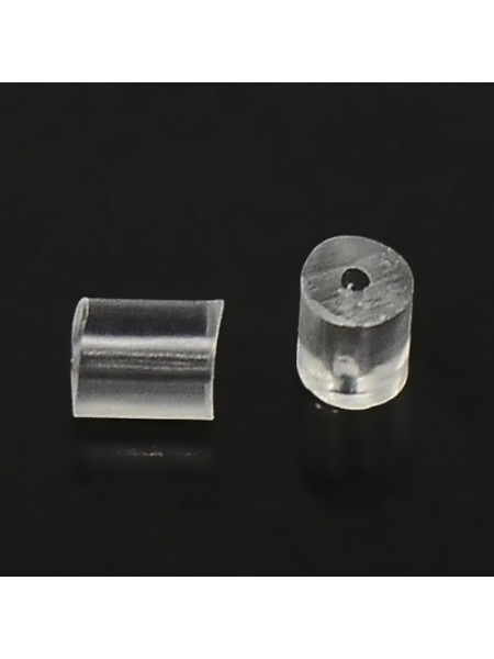 Plastic Earnuts 3x3mm H:0.7mm - PAIRS
