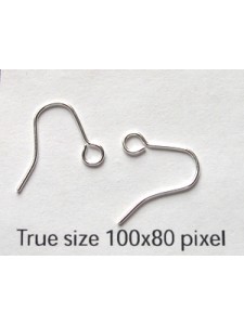 Earhook Petite Silver plated - pairs