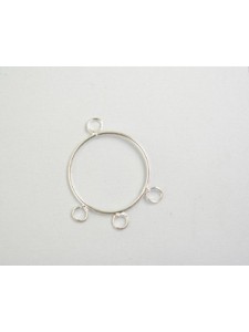 Hoop 25mm w/3 rings Brass S/P - each