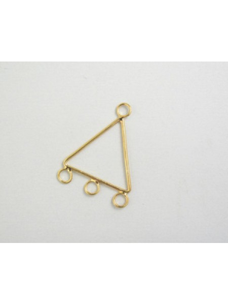 Triangle Brass with 3 rings G/P - each