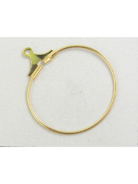 Stamping Hoop 20mm Gold Plated - each