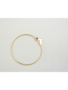 Stamping Hoop 30mm Gold Plated - each