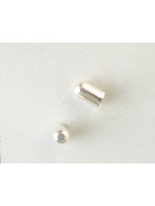 End Cap Rounded 4mm Silver plated