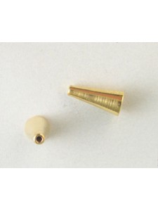 End Cap Cone 12x5.5mm Gold Plated