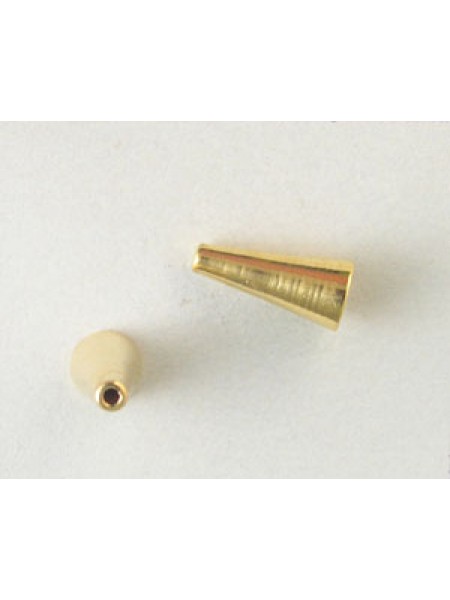 End Cap Cone 12x5.5mm Gold Plated