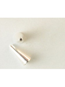 End Cap Cone 12x5.5mm H:1mmSilver Plated