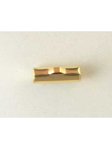 End Tube Small 13mm x 5mm Gold Plated