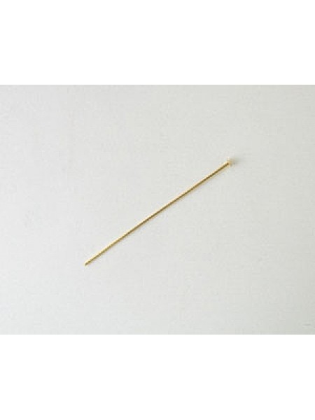 Head Pin 38mm Thin & Soft Gold pl. N/F