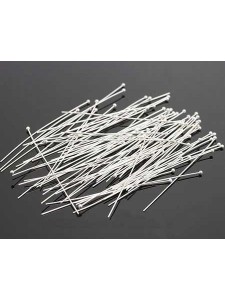 Headpin 35mm x 0.5mm Ball End Silver Pl