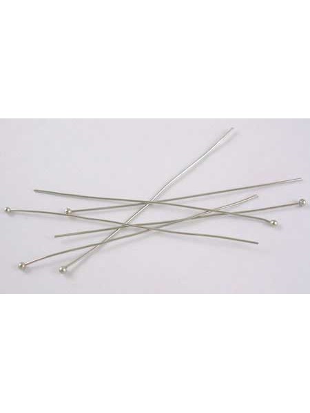 Headpin 50mm x 0.6mm Ball End Nickel Pl