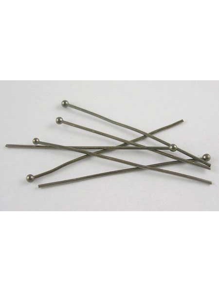 Headpin 70mm x 0.6mm Ball End Black Pl