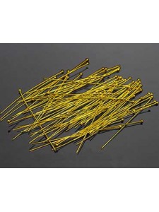 Headpin 60mm x 0.7mm Ball End Gold Pl