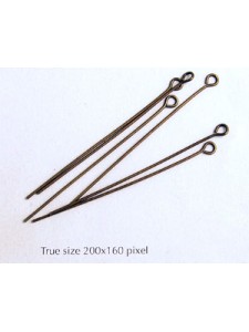 Eye Pin 2 - 50 mm 0.7mm Antique Brass