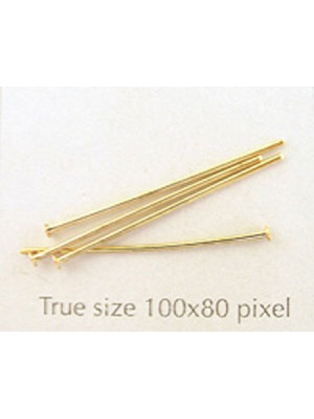 Head Pin 1 (25mm x 0.8mm) Gold Plated