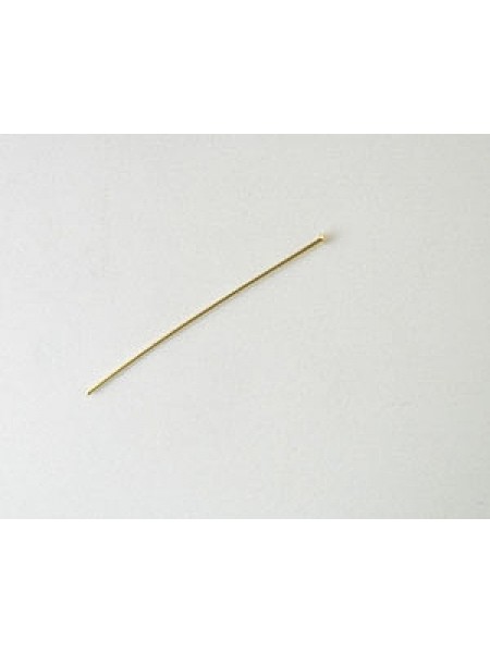 Head Pin 1.5 -38mm 0.7mm Gold Plated
