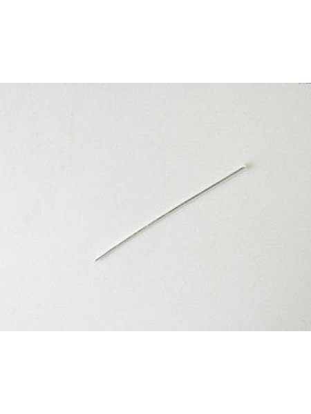 Head Pin 1.5 - 38mm 0.7mm Silver Plate