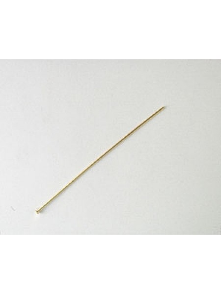 Head Pin 2- 50mm 0.7mm Gold Plated