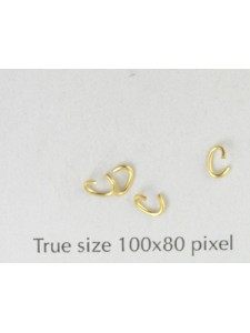 Jumpring Oval 3mmx4mm 0.6mm Thick G/P