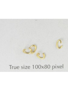 Jumpring Oval 3mmx4mm 0.6mm Thick G/P