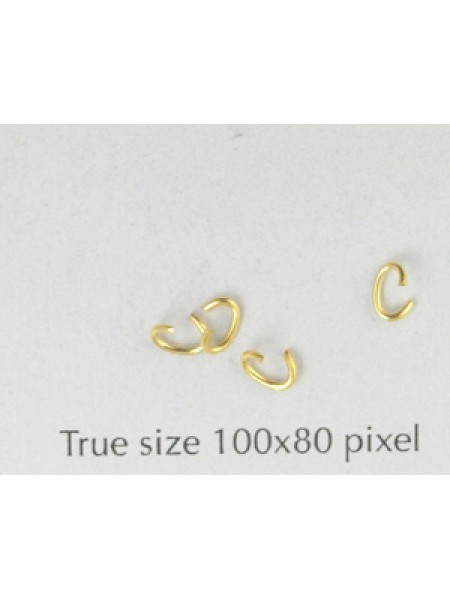 Jumpring Oval 3mmx4mm 0.6mm Thick G/P