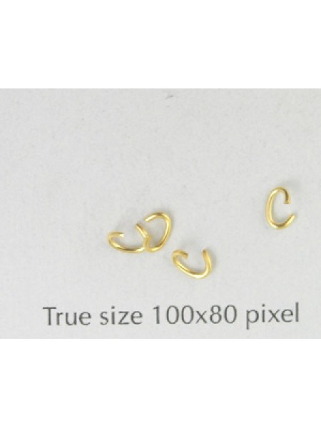 Jumpring Oval 3mmx4mm 0.6mm Thick G/P